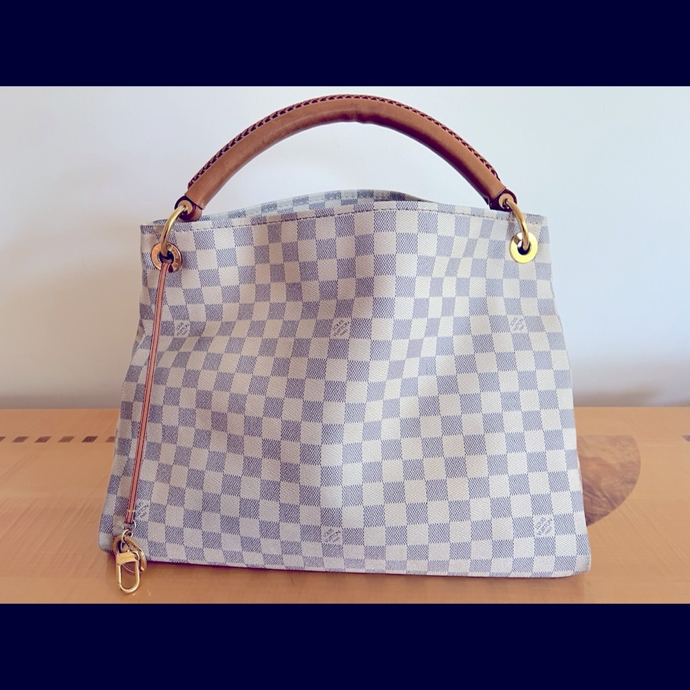 Authentic Louis Vuitton Damier Azur Artsy MM Bag